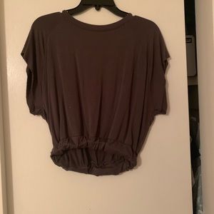 Olive green scrunch top